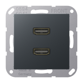 JUNG 2 x HDMI, матовый антрацит