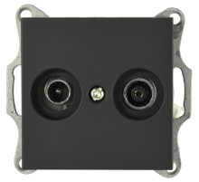 Jasmart G Черный матовый Розетка TV+FM оконечная