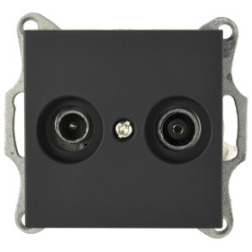 Jasmart G Черный матовый Розетка TV+FM оконечная