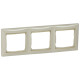 Рамка 3 поста - Legrand Valena - слоновая кость/золотой штрих