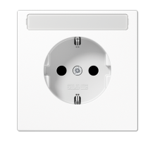JUNG Штепсельная розетка SCHUKO 16A, 250V~ с защитой от детей и полем для надписи белая