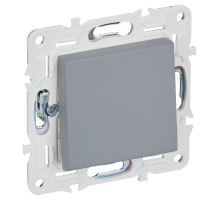 IEK SKANDY Серый Выключатель 1-клавишный перекрестный 10А SK-V03Gr