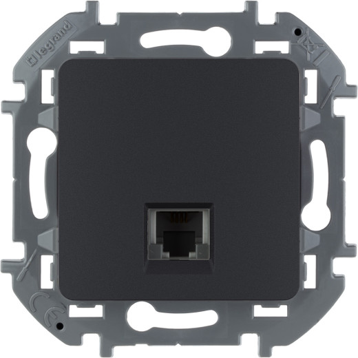 Розетка телефонная RJ11 - Legrand/Daccord Inspiria - антрацит