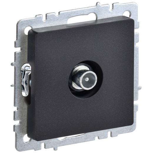 BRITE Роз. TV проходная РТВ10-0-БрЧ черн. IEK