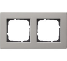 Gira E2 Сталь Рамка 2-ая заподлицо