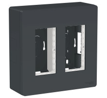 Schneider Electric Unica System+ Антрацит Блок открытой установки 2х2