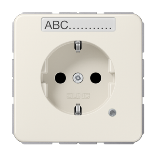 SCHUKO-розетка с полем для надписи и индикатором