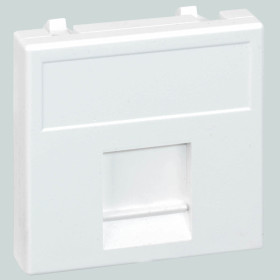 Simon Connect Белый Адаптер со шторкой на 1 RJ45 конектор, AMP(S110,SL110,SLt),Brand-Rex,RIT45х45мм