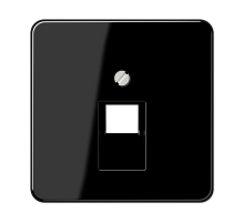 JUNG CD 500/CD plus Черная Накладка 1-ой наклонной ТЛФ/комп розетки