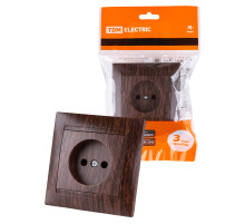 TDM Розетка 2П 10А 250В венге 