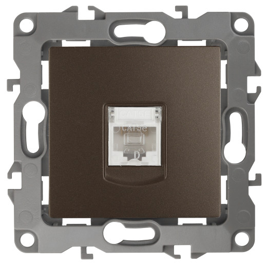 Розетка ЭРА Серия 12 12-3107-13 информационная RJ45 IP20 бронза