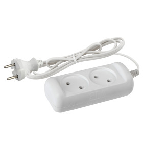 ЭРА Удлинитель электрический  UX-2-1,5m без заземления 2 розетки 1,5м ШВВП 2x0,75мм2 6А