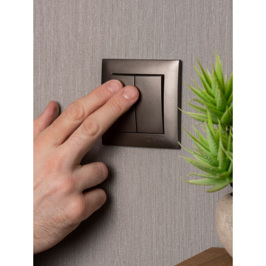 Валенсия лицевая панель выключателя 2-кл. 10А графит EKF PROxima