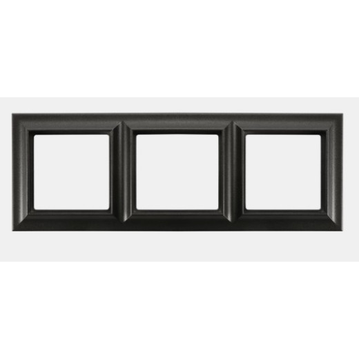 Рамка 3-поста, Eco Profi  Standart, термопласт, антрацит