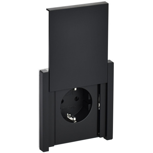 FORTE&PIANO Роз. с з/к/ш с кр. в/к 16А IP44 FP121 чер. IEK