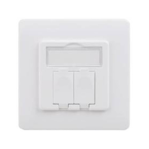 Настенный адаптер для модулей Keystone, 2 порта