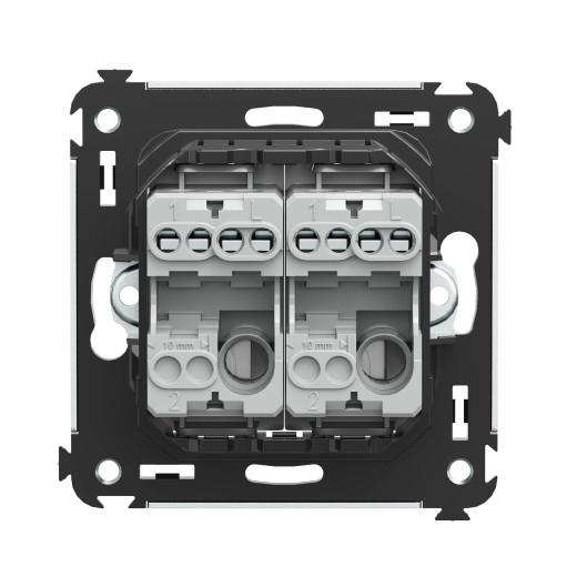 Выключатель двухклавишный в стену, Avanti, белое облако