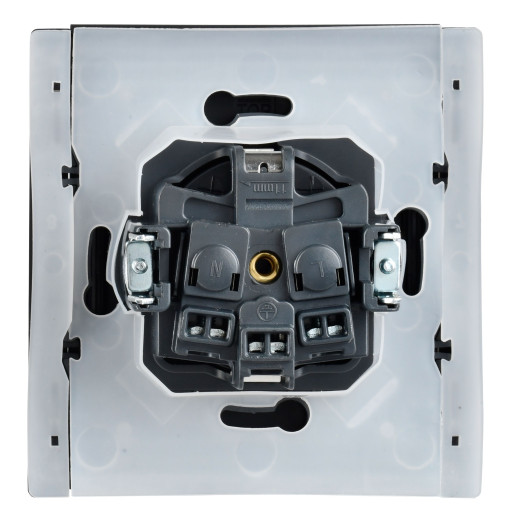 FORTE&PIANO Роз. с з/к/ш с кр. в/к 16А IP44 FP121 чер. IEK