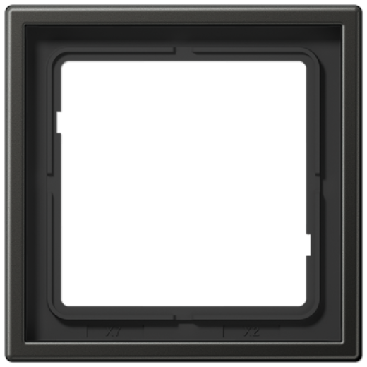 Рамка для вертикальной и горизонтальной установки, 1 пост, металл, антрацит, Aluminium