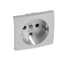 Legrand Valena Алюминий Накладка для розетки 2К+З с защитными шторками.