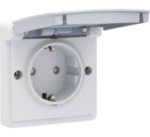 Niko Hydro Серый Розетка со шт, IP55, пруж клеммы