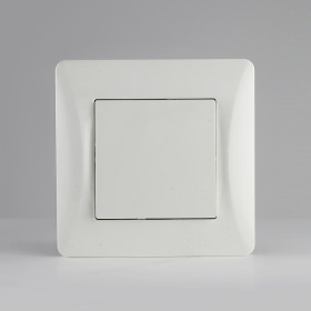 Переключатель одноклавишный, 10А, 220-250V (белый)