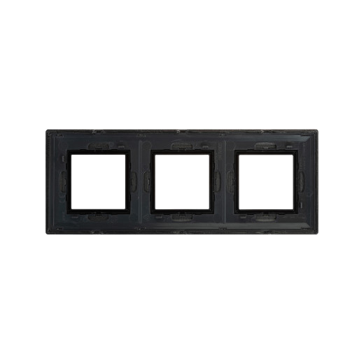 Рамка из металла 3 поста (6 мод.), Avanti, темно-серая