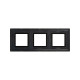 Рамка из металла 3 поста (6 мод.), Avanti, темно-серая