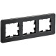 BRITE Рамка 3-мест. РУ-3-1-Бр металл черн. RE AL IEK