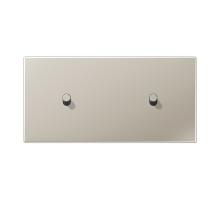 JUNG LS1912 Нержавеющая сталь Центральная плата, 2 поста, для горизонтальной установки, тумблеры 1+1,цилиндр; метал. исполнение