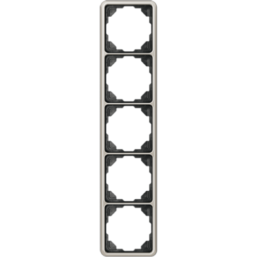 Рамка для вертикальной и горизонтальной установки, 5-кратная, платина