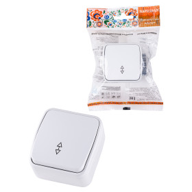 TDM Переключатель на 2 направления 1-кл. открытой установки IP20 10А, белый 