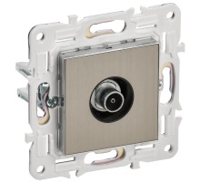 IEK SKANDY Никель Розетка TV оконечная SK-A12N