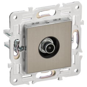 IEK SKANDY Никель Розетка TV оконечная SK-A12N