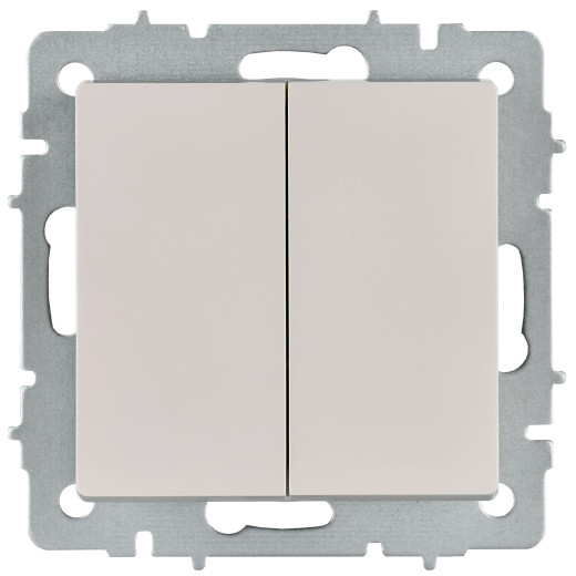 BRITE Выключ. 2-кл. перекр. 10А ВС10-2-3-БрЖ жемч. IEK