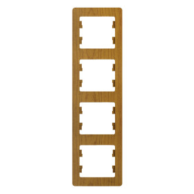 Systeme Electric Glossa Дерево Дуб Рамка 4-ая, вертикальная