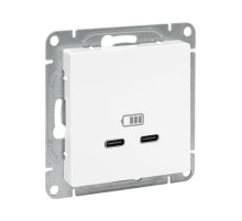 EKF Эпика Механизм розетки USB-C - 2шт, белый.