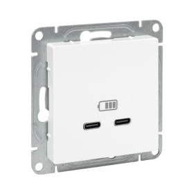 EKF Эпика Механизм розетки USB-C - 2шт, белый.