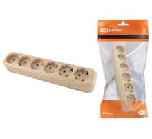 TDM Колодка розеточная 6 гнезд 2П+3 16А 250В 