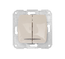 KRANZ DEA Выключатель 2кл (инд) с/у 10А меx. Беж