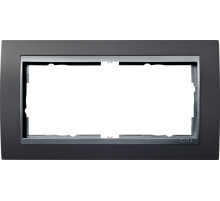 Gira Event Антрацит/Алюминий Рамка 2-ая без перегородки