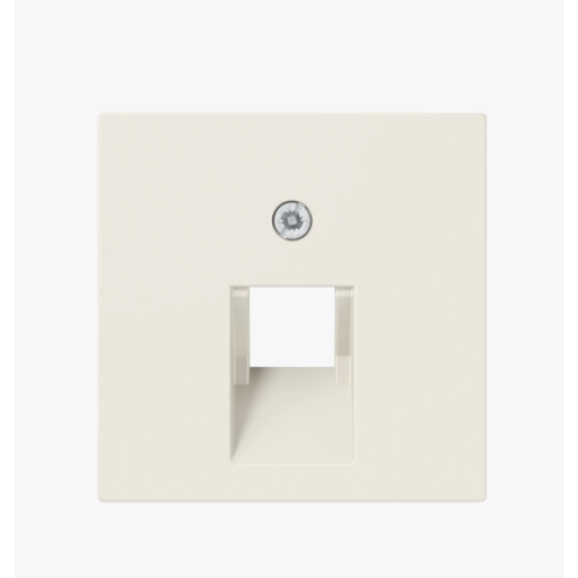 Крышка для одинарных телефонных и компьютерных розеток (UAE), фиксация винтом, дюропласт, слоновая кость, A500