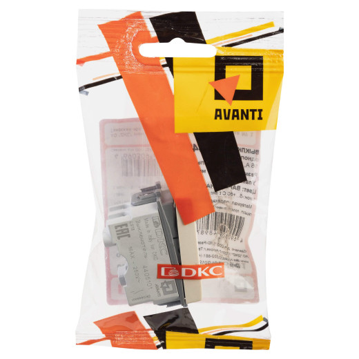 Выключатель модульный, Avanti, ванильная дымка, 1 модуль