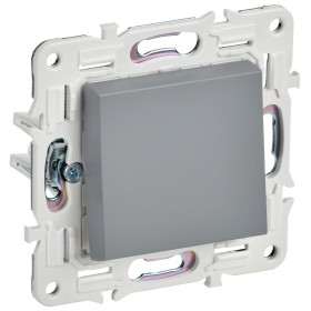 IEK SKANDY Серый Выключатель 1-клавишный кнопочный 10А SK-V14Gr