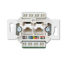 JUNG Розетка компъютерная 2-ая, кат 6, UAE, неэкран.