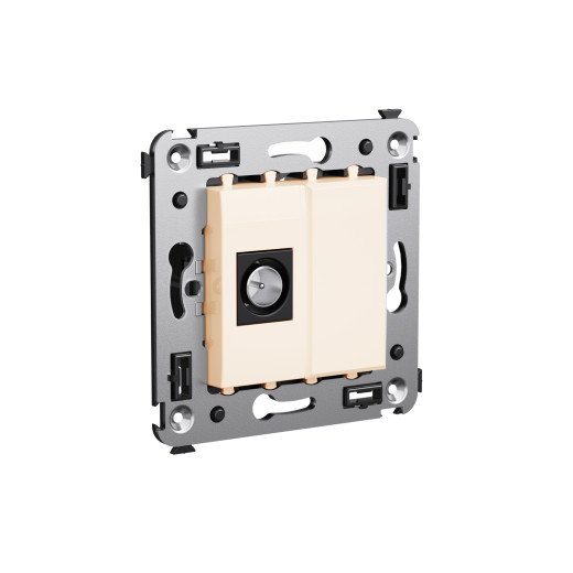 Розетка TV одиночная в стену, Avanti, ванильная дымка