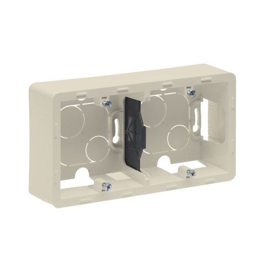 Коробка для накладного монтажа 2 поста - Legrand/Daccord Inspiria - слоновая кость