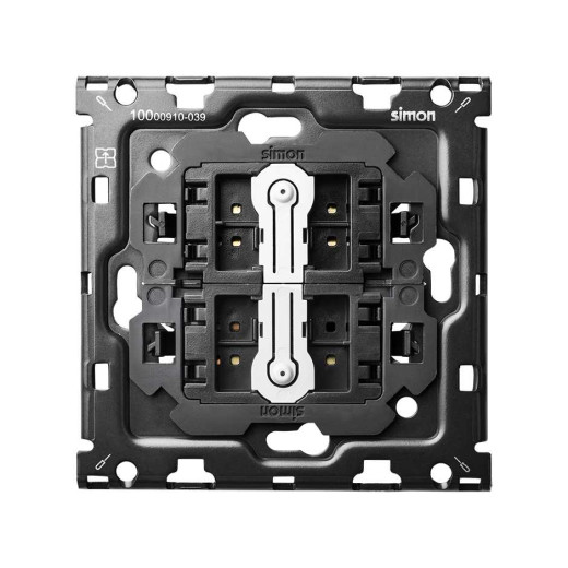 Simon 100 Кит 1 пост механизм 2 переключателя (проходные) + суппорт