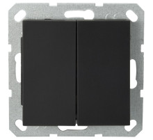 Jasmart G Черный матовый Выключатель 2-кл 10A 250V~