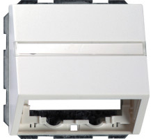 Gira F100 Бел глянц Накладка с опорной пластиной и полем для надписи для розеток средств связи